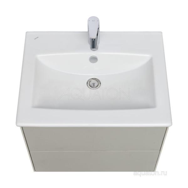 Тумба под раковину AQUATON Сохо 60 cлэйт, галька серая 1A258001AJ9A0