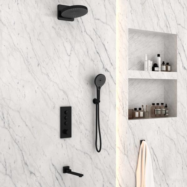 Душевой комплект Vincea Inspire VSFW-433TI1MB встраиваемый, черный