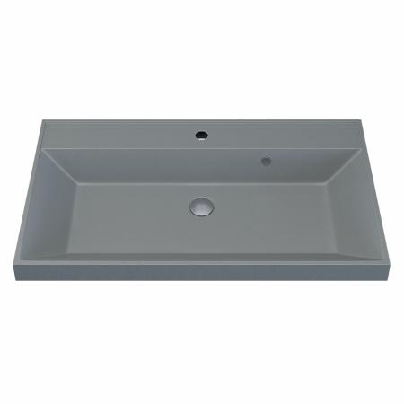 Раковина кварцевая Uperwood Classic Quartz 80 см, серая матовая, платина