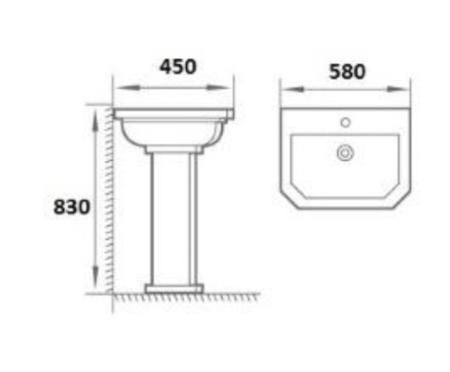 Раковина с пьедесталом Boheme Vogue 942 белый 58 см