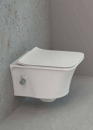 Унитаз подвесной с функцией биде Boheme Mirage 965-2 Белый глянец (без крышки)