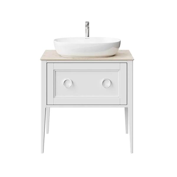Kerama Marazzi Plaza Classic Тумба напольная 80см, 1+1 ящик, цвет: белый матовая