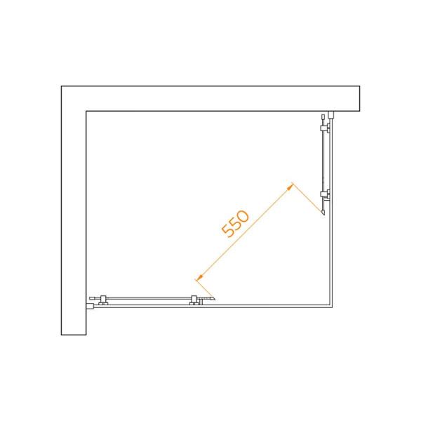 Душевой уголок RGW PA-040B Passage 100x80 Черный матовый матовое