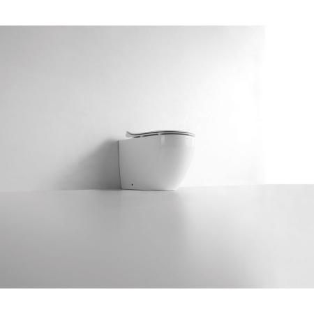 Унитаз CeramaLux NS-3176 56 см приставной безободковый микролифт