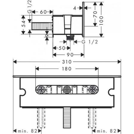 Hansgrohe держатель Fixfit Porter 300 26456400