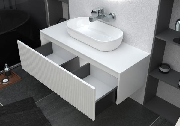 Тумба SANVIT Рольф 1 100 подвесная Белый без раковины