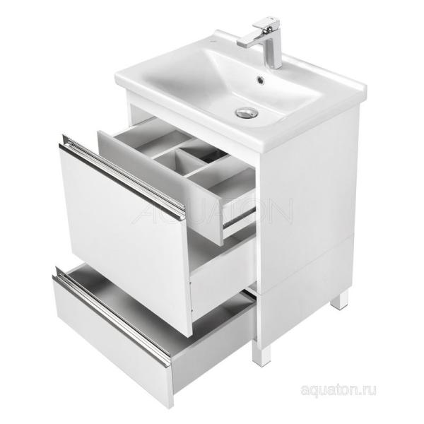 Тумба под раковину AQUATON Капри 1A230101KP010 60 с ящиком,белый