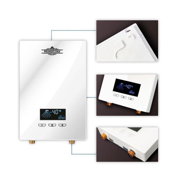 Электрический проточный водонагреватель PRIMOCLIMA VITA 8.5 кВт, белый