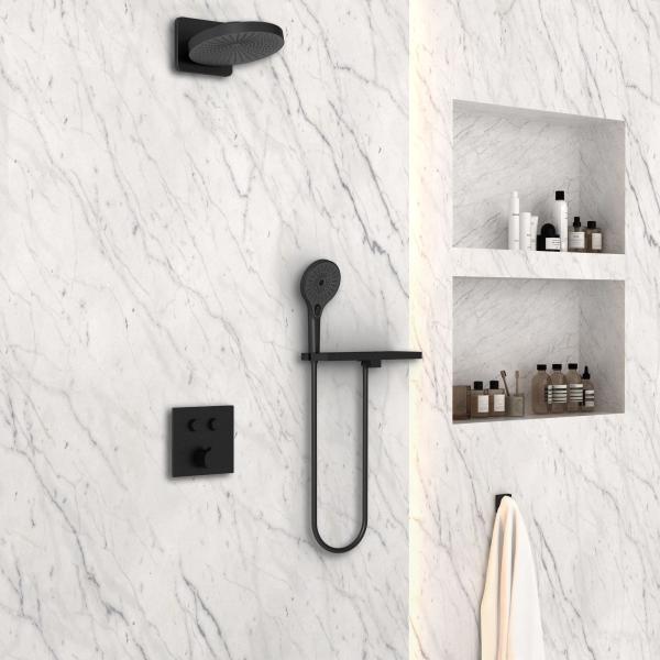 Душевой комплект Vincea Inspire VSFW-4I211RMB встраиваемый, двухрежимный, черный