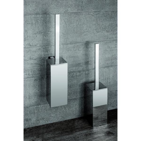 Туалетный ершик Colombo Basic Q В3706 с колбой, напольный h49.2см, пластик/хром