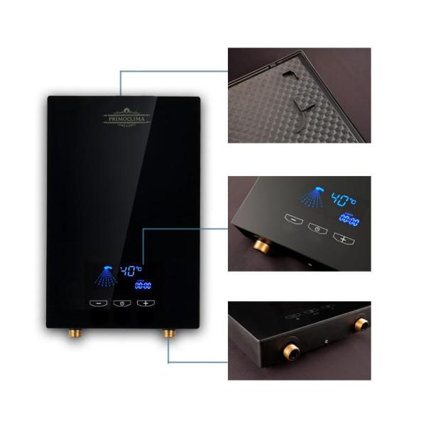 Электрический проточный водонагреватель PRIMOCLIMA VITA 8.5 кВт, черный