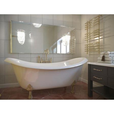Ванна AquaStone Лиона ножки хром 190х86 иск. камень