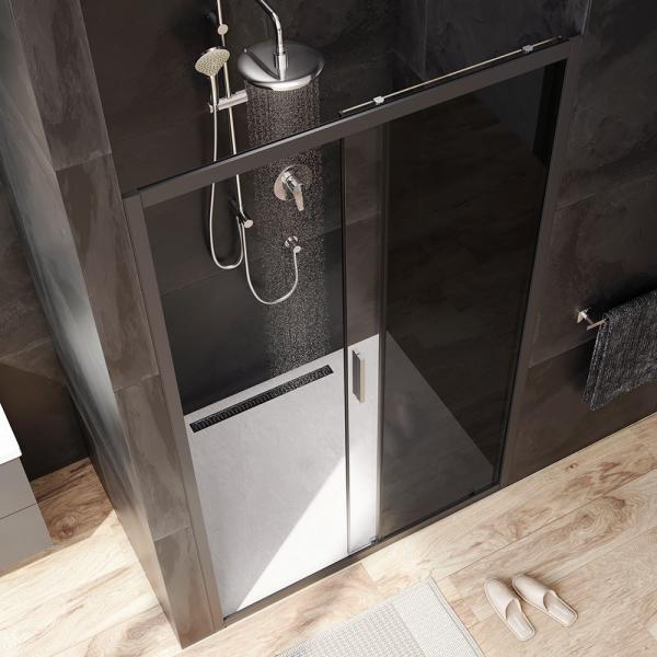 Дверь душевая в нишу AM.PM Gem W90G-120-1-195BG прозрачное, тонированное; профиль черный