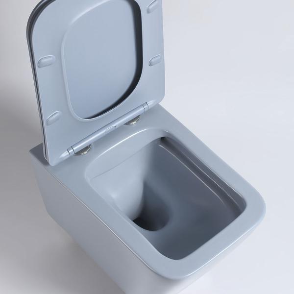 Унитаз подвесной Vincea Q-Line VT1-12MO безободковый, цвет океан мат., ультратонкое soft close сиденье