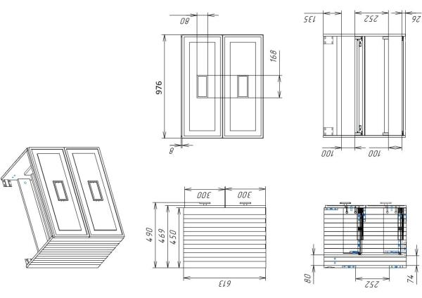 Тумба под раковину LA FENICE Cubo Bianco TWIN белый 100 FNC-01-CUB-B-100-2 белый матовый