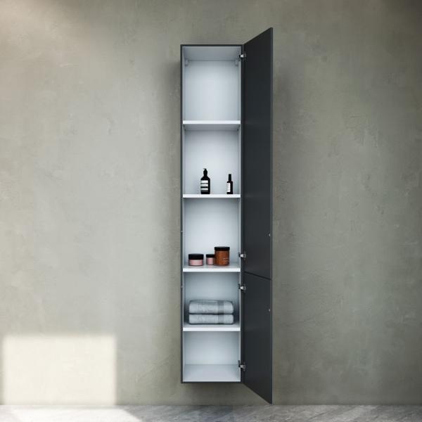 Шкаф-пенал подвесной, правый, 30 см, графит матовый AM.PM Gem M90CHR0306GM графит матовый