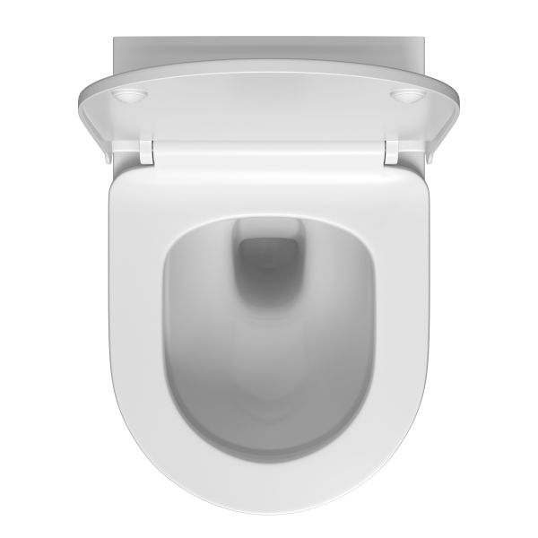 Инсталляция с унитазом VitrA Mia Round  9873B003-7201 комплект 4 в 1 с сиденьем микролифт безободковый цвет клавиши глянцевый хром