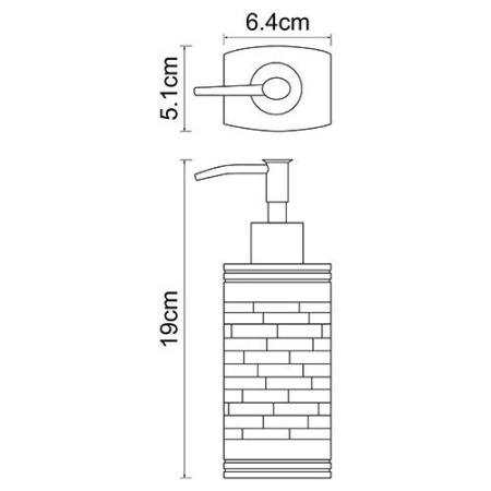 Дозатор Wasserkraft Main K-4799 для жидкого мыла, 240 ml