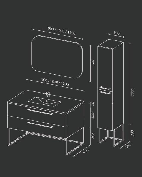 Зеркало Sanvit АСТИ 100х70 см LED с подсветкой
