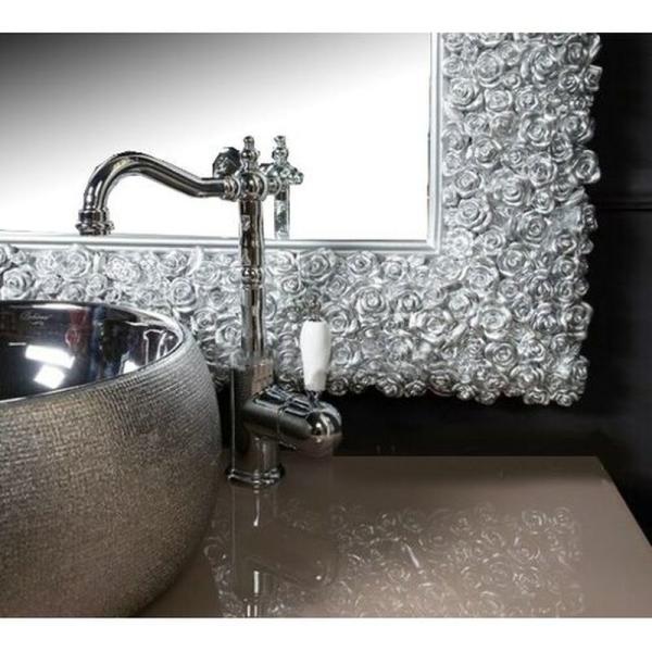 Зеркало Boheme Rose прямоугольное 85х110 547, серебро без подсветки