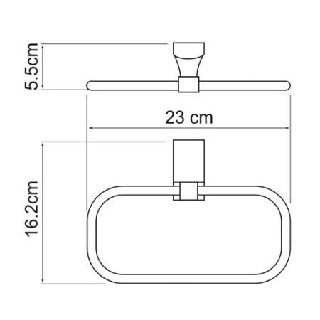 Полотенцедержатель Wasserkraft Leine K-5060WHITE