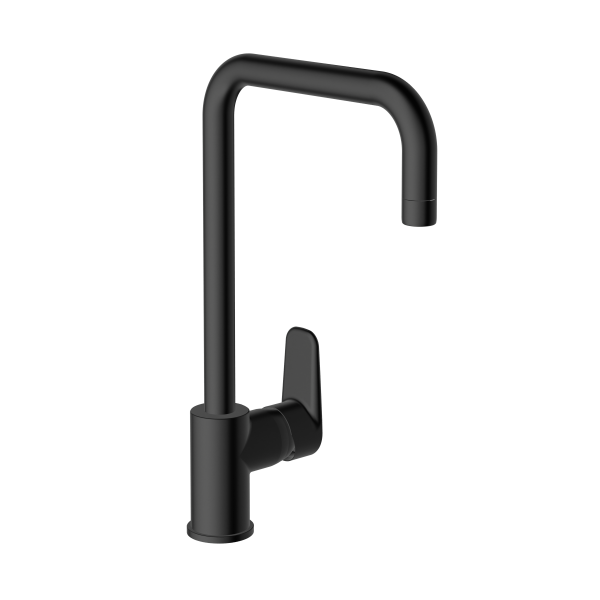 Смеситель VitrA Flow Soft  A4342636EXP с поворотным изливом однорычажный матовый черный латунь