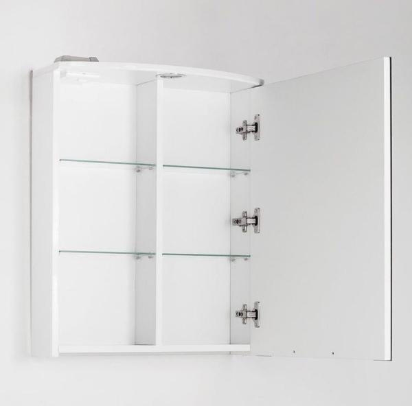 Зеркальный шкаф Style Line Elfante Жасмин 2 500/С, Люкс белый с подсветкой