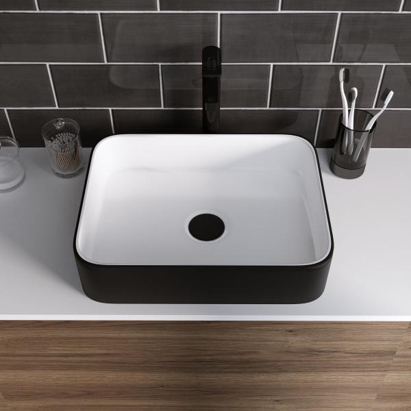 Раковина Grossman GR-4043BW (505*390*140) черно-белая