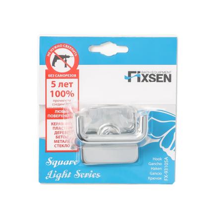 Двойной крючок для ванной FIXSEN SQUARE FX-93105A, хром