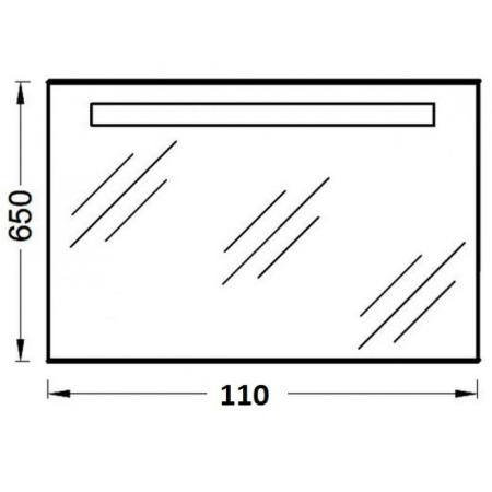 Зеркало Jacob Delafon EB1417-NF 110 см с подсветкой