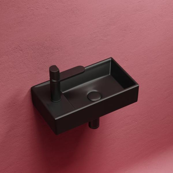 Раковина Ceramicanova Element CN6051RMB чаша справа чёрный матовый 407x217x100