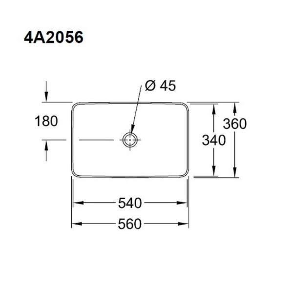 Раковина Villeroy&Boch COLLARO 4A205601 56x36см на столешницу