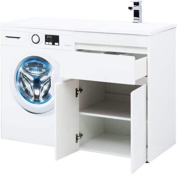 Тумба под раковину Aquanet Токио 58 белый (напольная, 1 ящик, 2 дверцы)