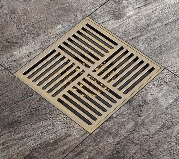 Душевой трап Gappo G81501-4 бронза 150x150мм