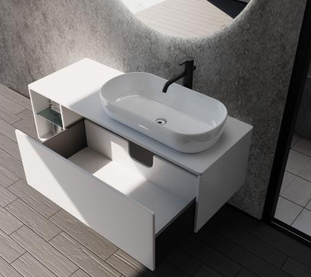 Тумба SANVIT Оскар 100 подвесная Белый без раковины