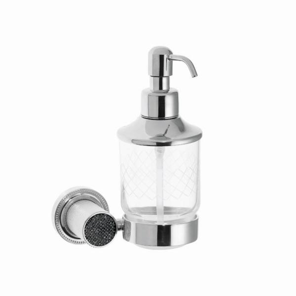 Настенный Диспенсер Boheme ROYALE CRISTAL BLACK ХРОМ 10932-CR-B