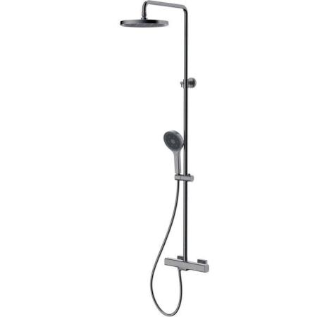 Душевая система Gappo G2495-79 c изливом термостат оружейная сталь верхний душ d26