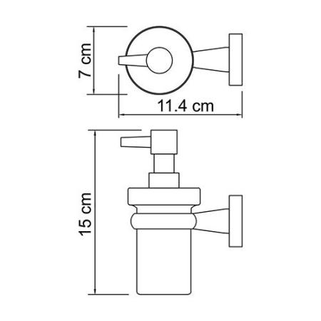 Дозатор жидкого мыла WasserKraft Lippe K-6599 хром