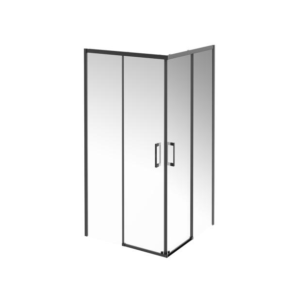 Душевой уголок Kerama Marazzi VETRO ВЕТРО VE.100.SSD.BLK.M раздвижной, квадратный, 100х100х195, матовый черный