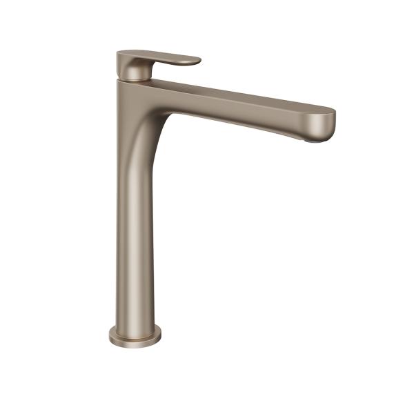 Смеситель для раковины Kerama Marazzi OLE ОЛЕ 69415KM.M0.071 однорычажный высокий без донного клапана, золотой атласный
