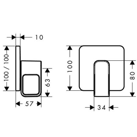 Axor Urquiola 11960000 Запорный вентиль для 15970180/15974180/15973180