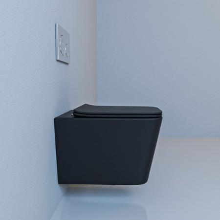 Унитаз ESBANO GARTEZ черный матовый безободковый подвесной 510x345x340