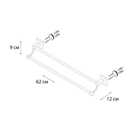 Полотенцедержатель FIXSEN METRA FX-11102, хром