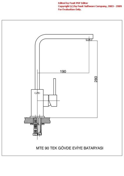 Смеситель для кухни GPD QUADRO MTE90 хром