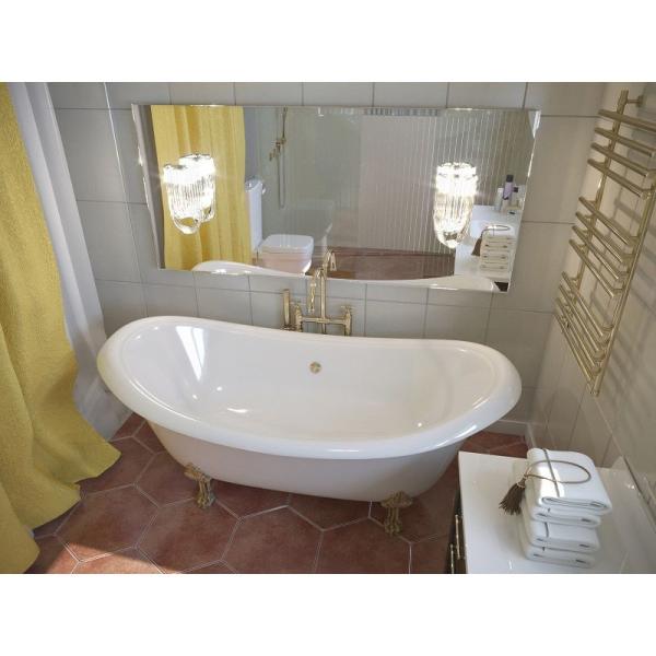 Ванна AquaStone Лиона ножки хром 190х86 иск. камень