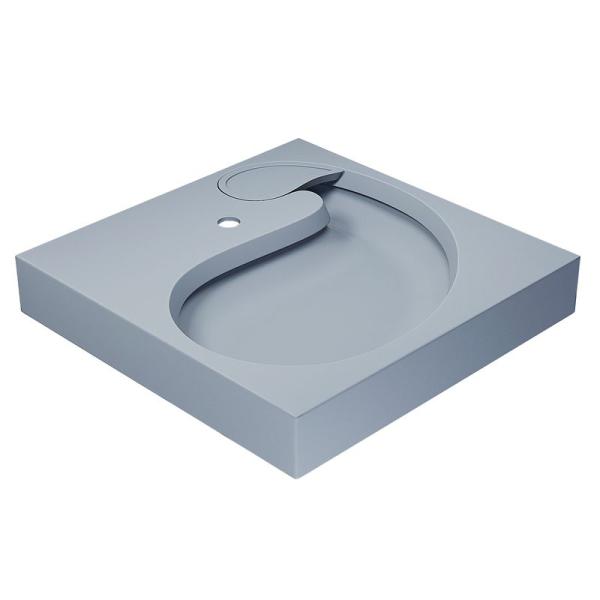 Раковина над стиральной машиной Uperwood Comforty 60*60 см, серая матовая