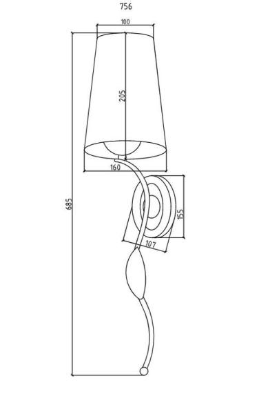 Бра Boheme 756 покрытие золото