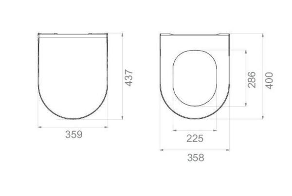 Крышка для унитаза Boheme Bianco Slim 966-WM Белый матовый