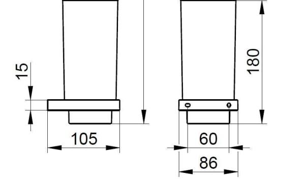 Хрустальная колба KEUCO Edition 11 белый 11164009000