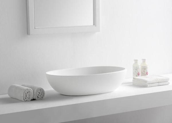 Раковина NT BAGNO NT401 MILANO 600x400 искусственный камень белый матовый